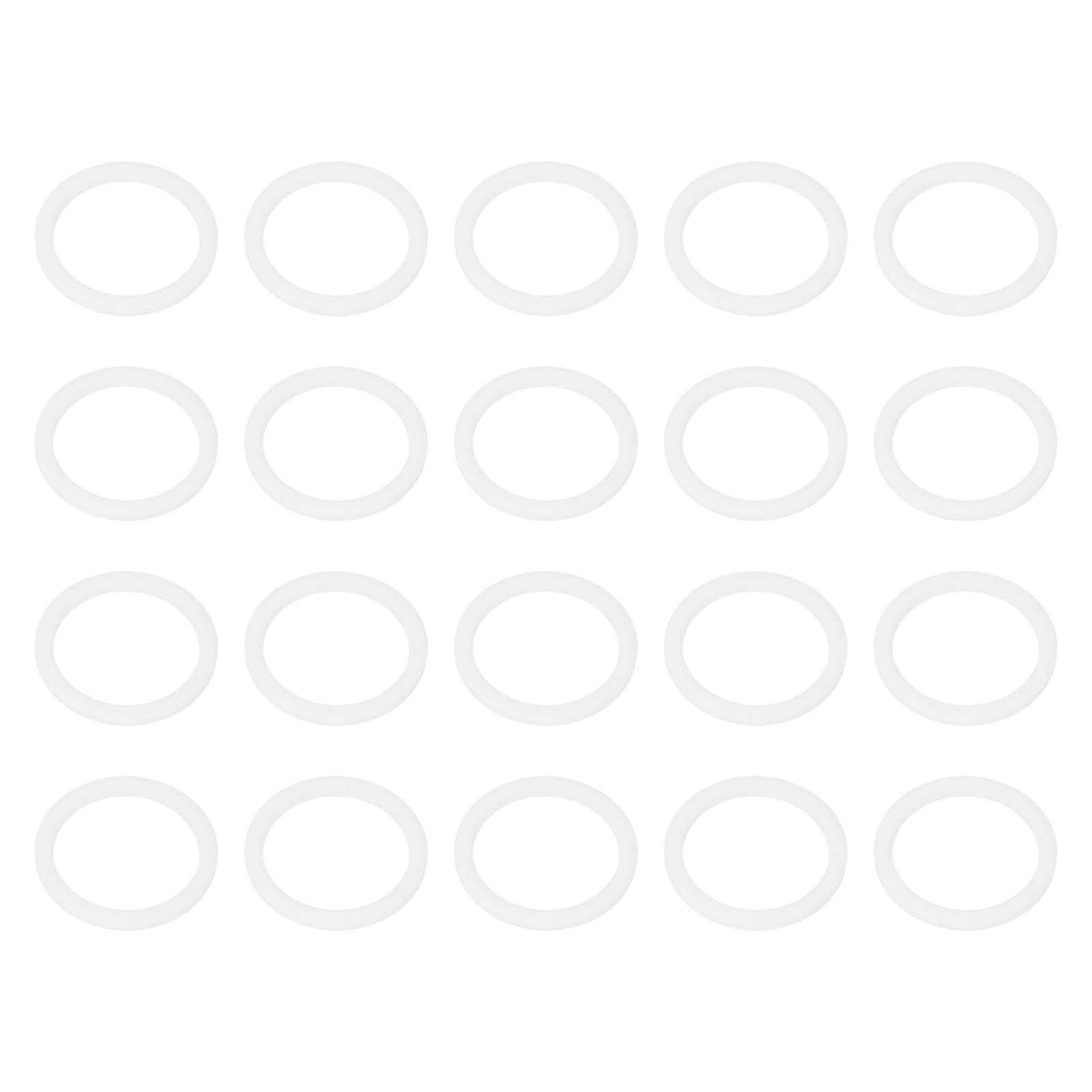 - PATIKIL M16 PTFE Flat Washer, 50 Pcs 16mm ID 20mm OD 1.25mm Thick O-Ring Sealing Gasket Spacer for Fasten Screws Flanges Faucet Pipe Valves, White