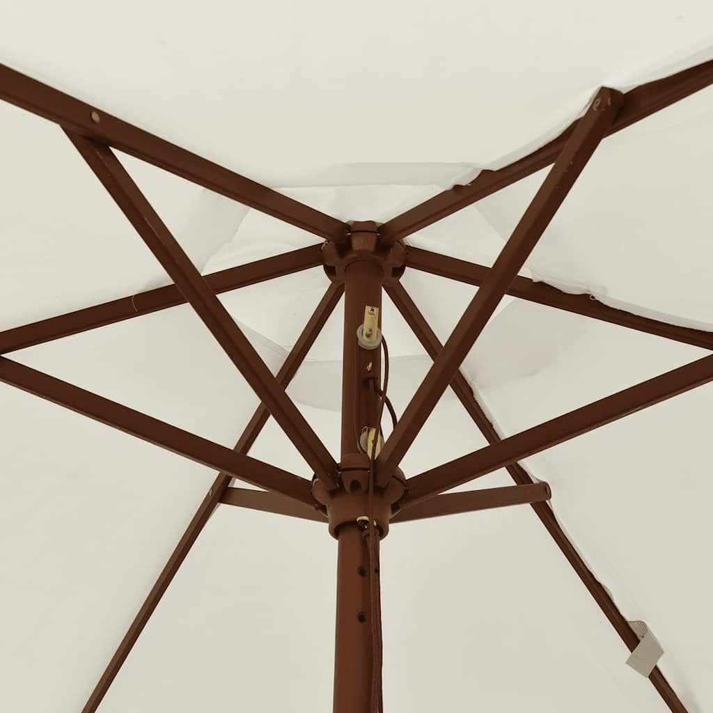 SYDE Ombrellone da giardino blu celeste, 196 x 231 cm, con palo in legno