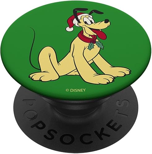 Miniatura 1 de Disney Mickey And Friends - Gorro de Navidad Pluto Santa para retrato, PopSockets intercambiables