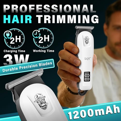 Image of Hair Clippers for Men Rechargeable Cordless Beard Trimmer & Electric Shaver, Hair Cutting Kit with LCD Display Gift for Dad, Husband, Men
