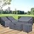 Dalema Outdoor 3-Seater Loveseat Cover,600D Heavy Duty 100% Waterproof Patio Sofa Cover,Furniture Covers for Sofa and Loveseat,85W x 38.5D x 35H Inches,Grey.