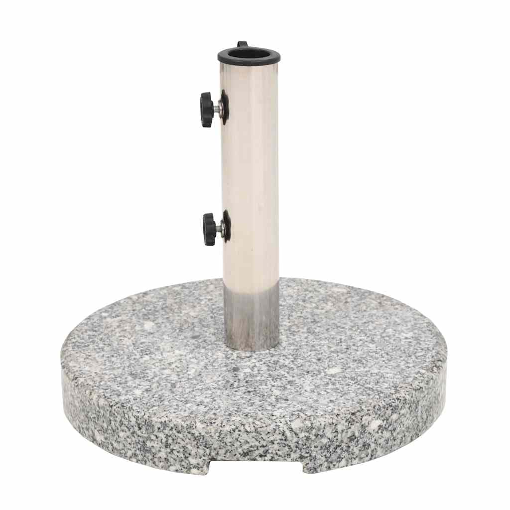Supporto per ombrellone rotondo in granito, 20 kg, con tubo in acciaio inox, base per asta da 38 mm o 48 mm, supporto per ombrellone per balcone, terrazzo, giardino, resistente alle