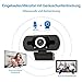 immagine 5LarmTek Webcam USB 1080p,Webcam per pc,Desktop,Laptop,Webcam Streaming Microfono Incorporato,videochiamata Plug And Play Videocamera per Computer,Videocamera per Computer per Giochi e conferenze