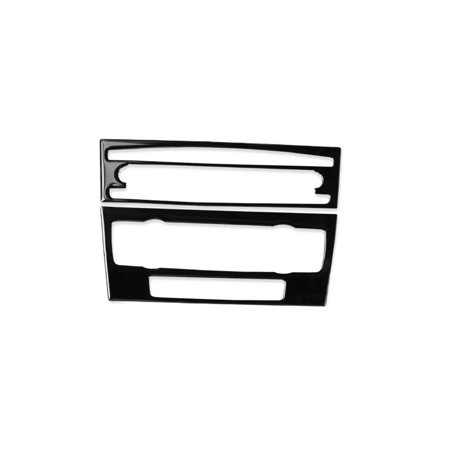 Interior Trim for BMW 3 Series E90 E92 2005-2012 Piano Black Air Conditioner CD Control Panel Plastic Cover Car Interior Accessories Sticker Auto Central Inner(A-Non-Navigation)