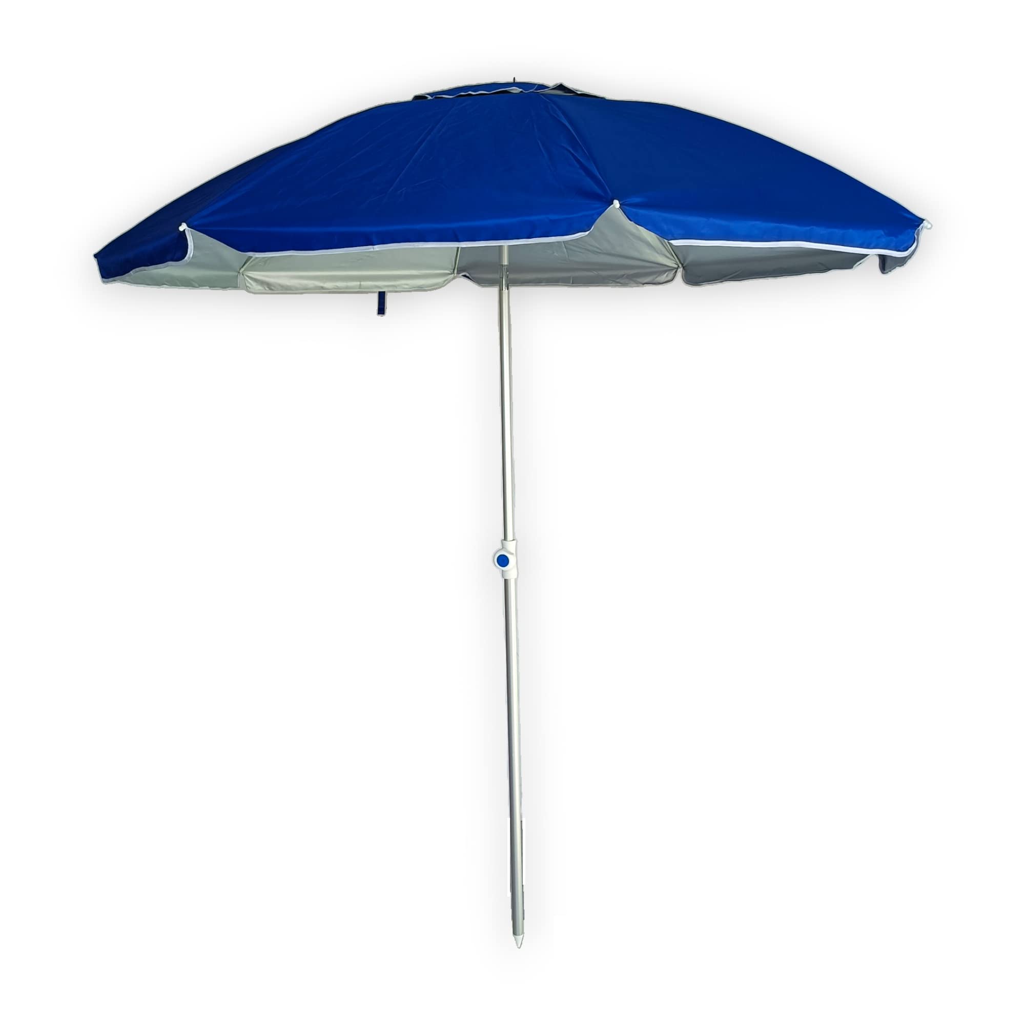 Parasol de plage 180 cm, aluminium, UPF+50 bloque 99% des rayons UV, pointe en aluminium renforcé, 8 baleines en fibre de verre, très léger 1,2 kg, fenêtre supérieure