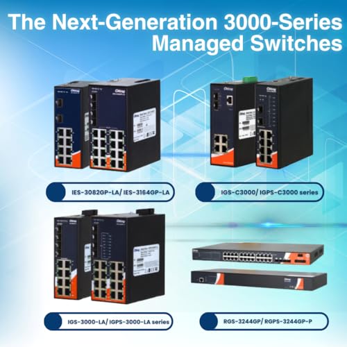 Image of IES-3082GP-LA | 10-Port Managed Ethernet Switch, 8FE + 2 100 /1G SFP Slots, ORing Industrial Networking