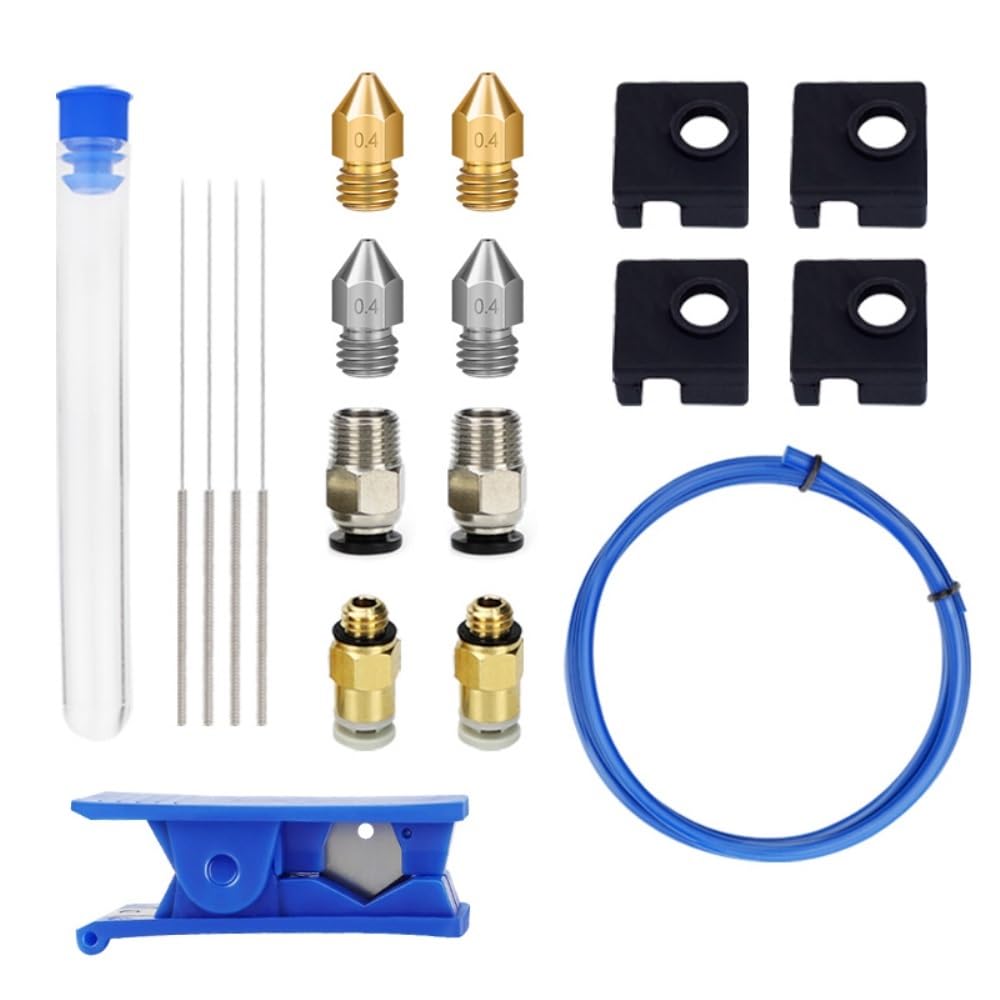 Kit Tubo PTFE 1M para impresora 3D, Tubo Teflón 1M Accesorios para Extrusor Filamento 1,75 mm (2-19 piezas)(19 pcs)