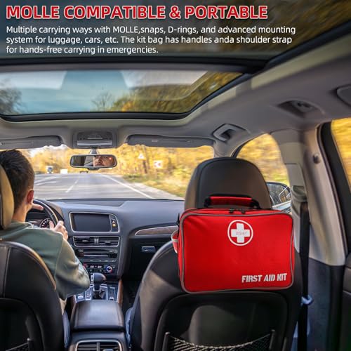 Comprehensive Premium 430 Piece Emergency First Aid Kit, Large Medical Kits for Home, Car, Camping, Travel, Hiking, Truck, Sports & Outdoor Emergencies, Businesses & Home Medical Supplies - Image 6