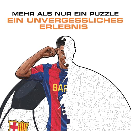 Iconic Puzzles - Barcelona, ​​​​Marcus Rashford, offiziell Lizenziertes Holzpuzzle, 100% nachhaltig, Geschenk für Erwachsene und Kinder… – Ansicht 6