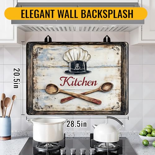 Image of NYZE Stove Cover for Electric and Glass Stove Tops 3-in-1 Stove Mat, Heat Resistant Counter Protector Mat, Non-Slip Surface & Drying Rack (Chef Hat, 28.5 inchLx20.5 inchW)