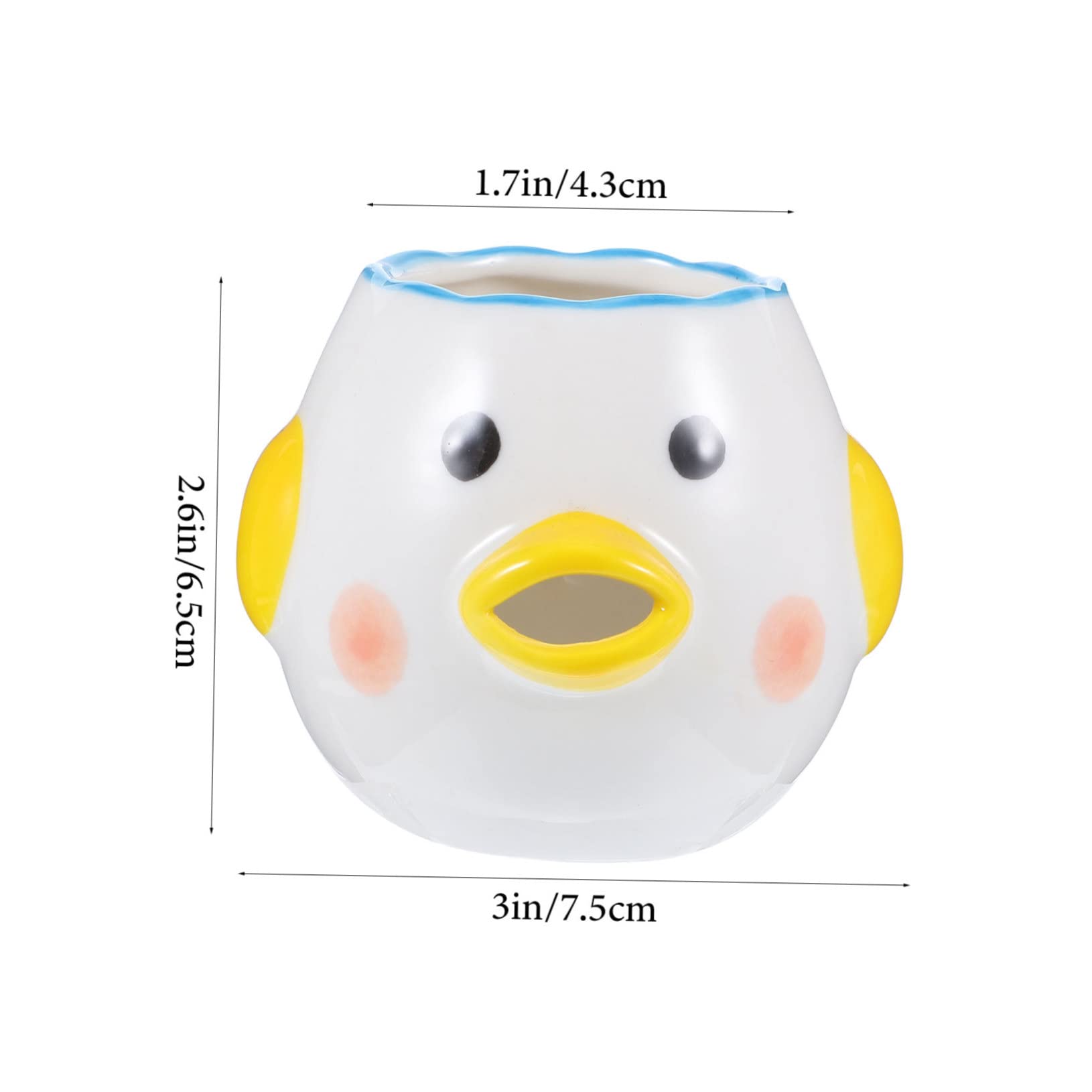 Garneck Kitchen Egg Separator Ceramic Chicken Shape Egg Yolk Separator Mug Baking Cooking Tool Easy to Use Clean