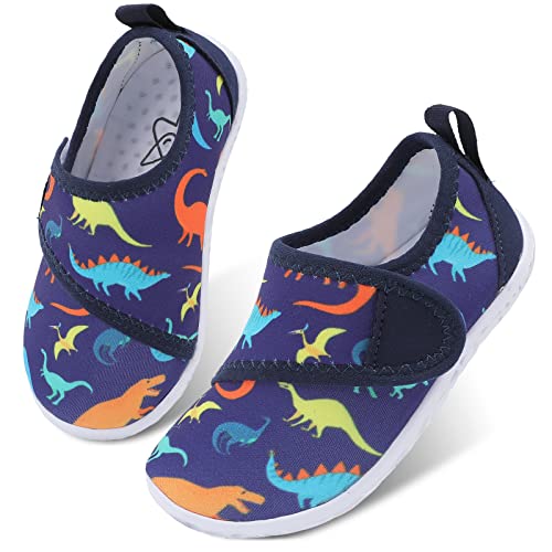 Image of LeIsfIt Toddler Water Shoes Boys Girls Barefoot Aqua Socks Kids Breathable Quick-Dry Swim Shoes for Beach Pool Surf