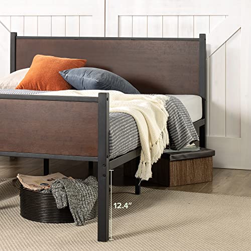 Image of Zinus Tucker Bamboo and Metal Platform Bed Frame, Bed Frame Made with Sustainable Bamboo, Steel Slat Mattress Support with No Box Spring Needed, Easy Assembly, Full