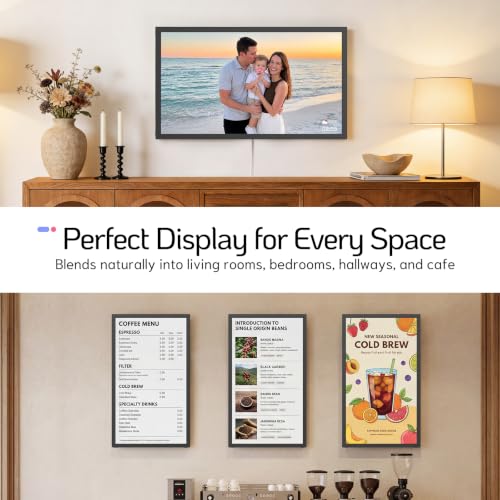Image of NexFoto 32 Inch Touchscreen Large Digital Picture Frame, 64GB Electronic Photo Frame FHD WiFi, Add Photos from Google Photos, Share Videos via APP /USB, Send Greeting, Gifts for Housewarming /Mom, Black