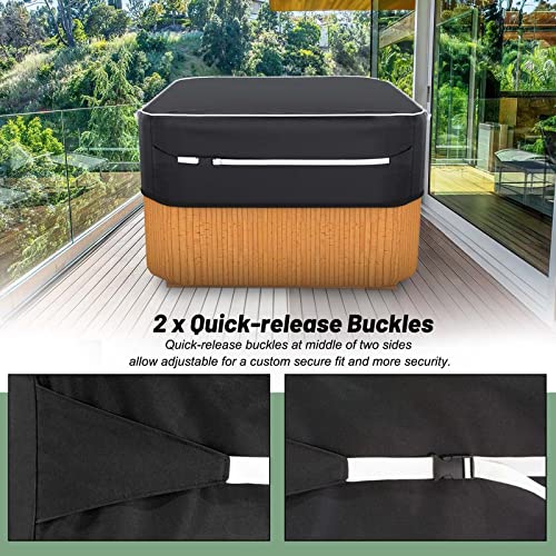 Hot Tub Cover, Spa Cover, Waterproof Spa Covers for Hot Tub, -Fit: 85 x 85 inch, 600D Heavy Duty Hot Tub Covers… - Image 6
