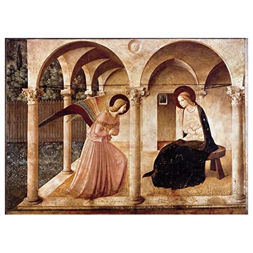 Fra Angelico The Annunciation 1450 Chiesi di San Marco - Florence 30" x 22" Fine Art Giclee Canvas Print (Unframed) Reproduction