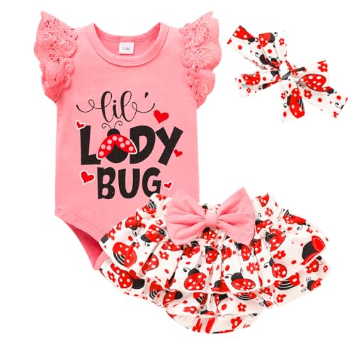 Image of ZOELNIC Newborn Baby Girl Clothes Infant Ruffles Romper Shorts Set Floral Summer Outfits Cute Baby Clothes Girl