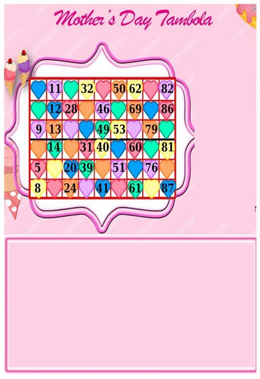 Buy Mother's Day 2 Slips Theme Tambola Tickets (English) Online at Low