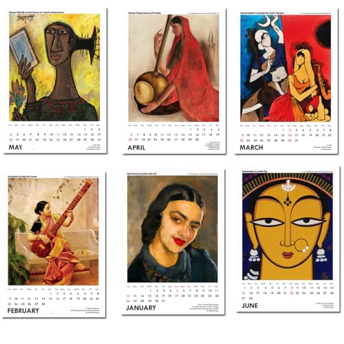 Image of Tallenge - Art by Indian Masters - 2026 Desk Calendar - 6 x 9 Inches for Home & Office (Paper, Desk Calendar)