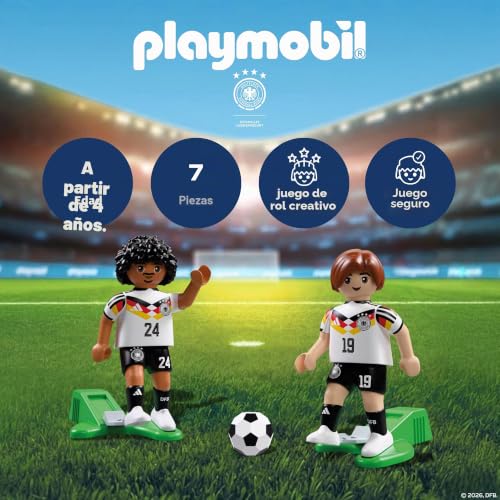 Miniatura 2 de PLAYMOBIL | DFB | Set de Jugadores Adeyemi y Stiller | Set de Juego de fútbol | Figuras de Juego de fútbol | 72256