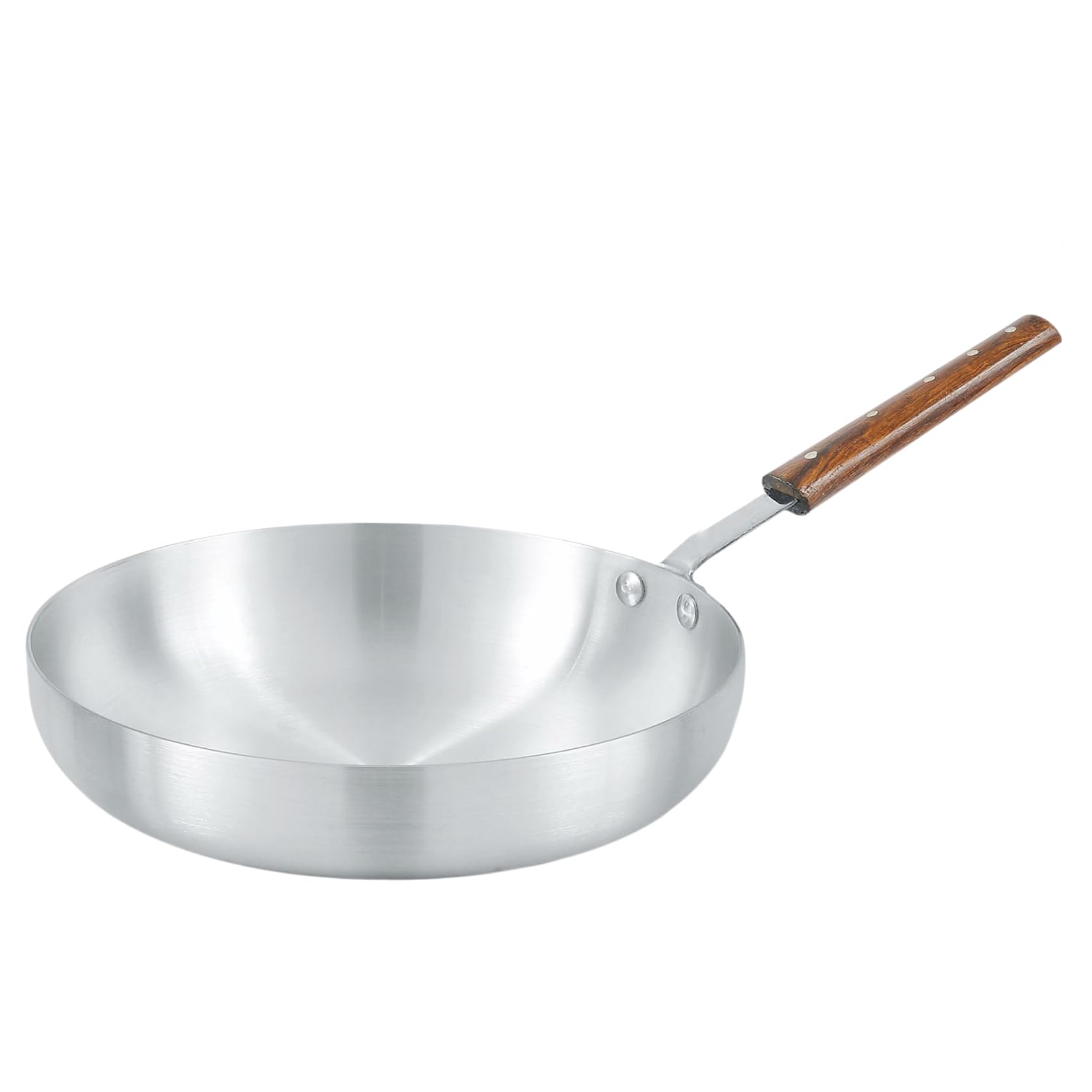 LENAK Induction Base Aluminium Frying Pan/Fry Pan Wooden Handle Chef's Skillet Curry Pan (28cm)