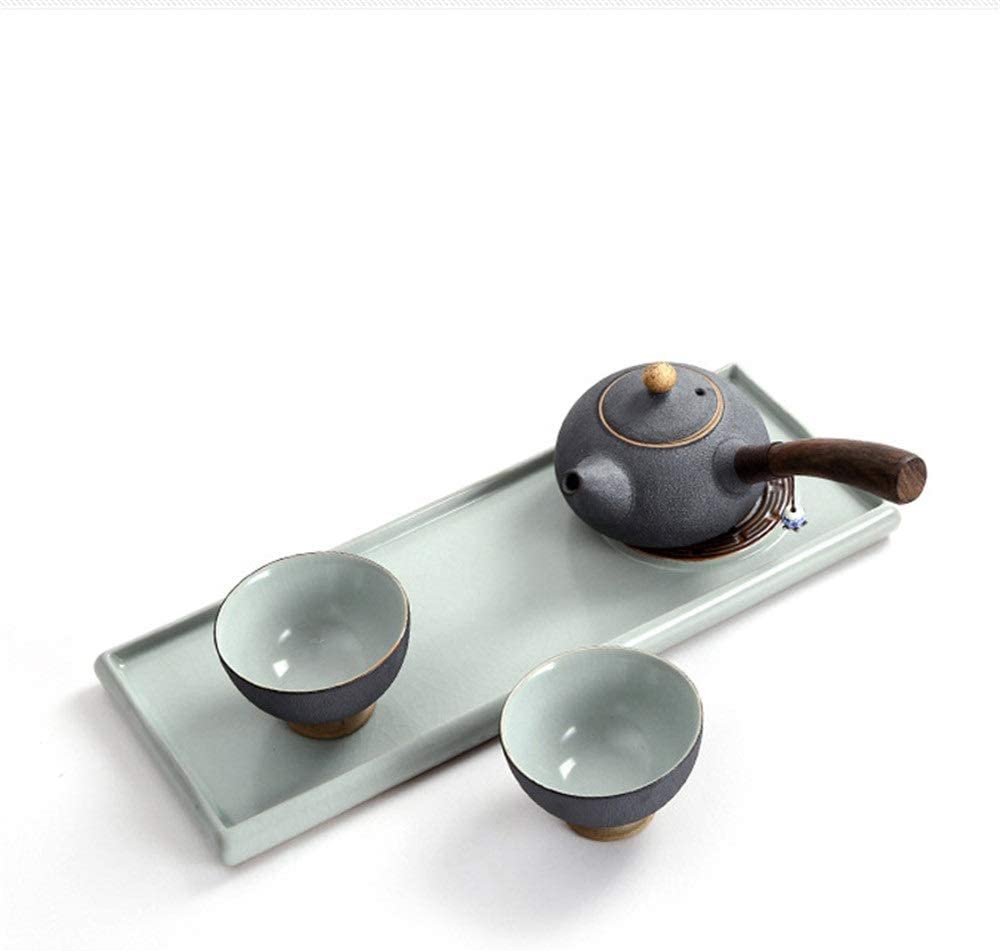 Szklany Czajniczek, Porcelanowy Czajniczek Do Herbaty, Zaparzacz Do Herbaty, Chiński Czajniczek Z Uchwytem I Zestaw Filiżanek Do Herbaty Dla 2 Dorosłych, Porcel,Black-One Size
