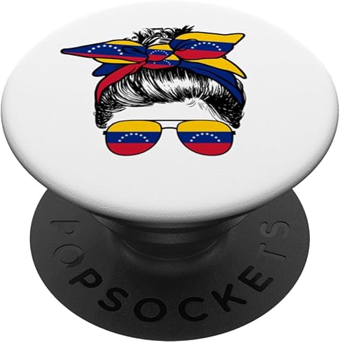 Cute Venezuelan Girl For Women Girls Venezuela Flag Spanish PopSockets Standard PopGrip
