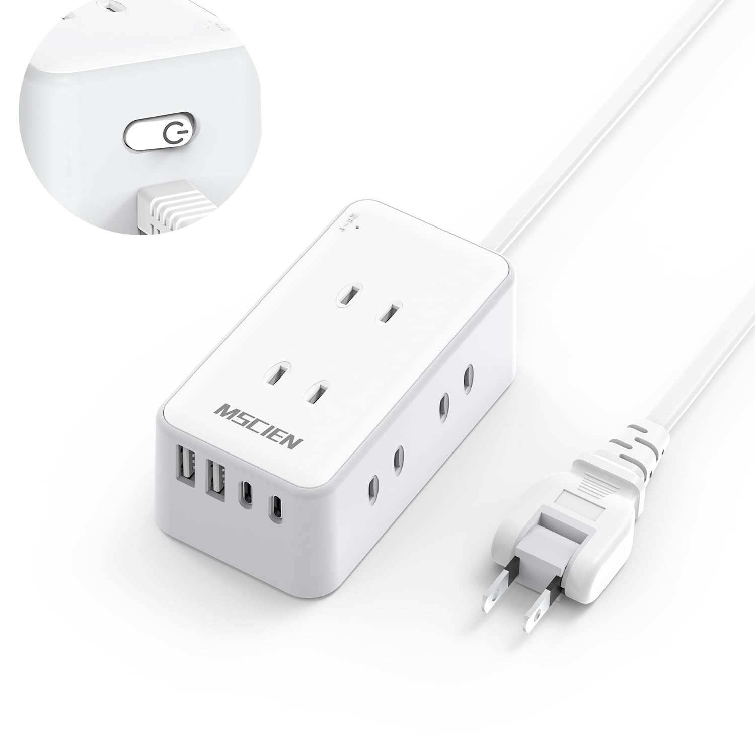 Mscien 延長コード usb コンセント 延長コード 3m スイッチ付き 電…