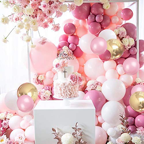 Przyjecie HLT-102 Pink Gold White Balloons Garland Kit thumb #6