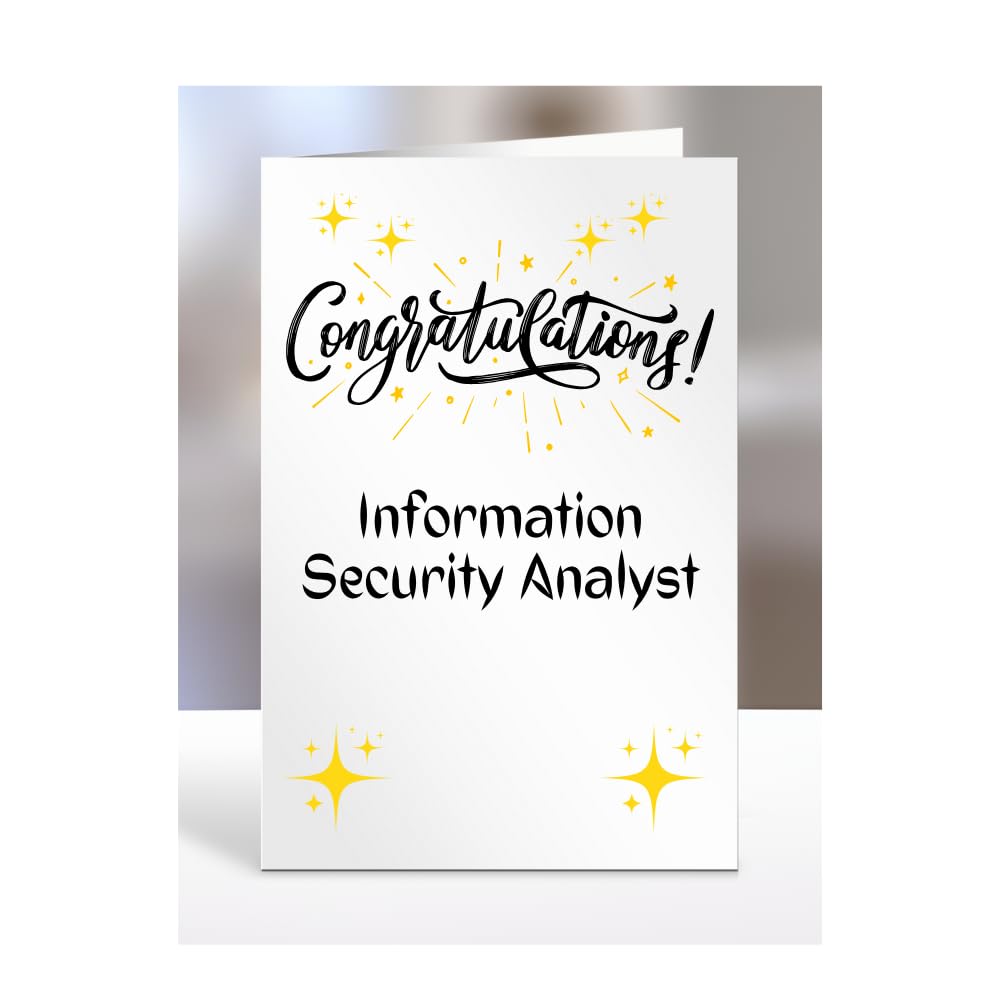 Congratulations Information Security Analyst card, gifts for men, women, colleagues, boss, manager, son, daughter, grandson, presents for christmas, A5-243b_115