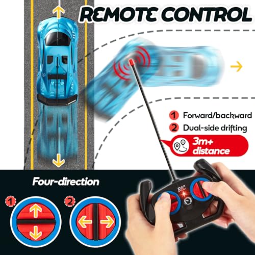 Remote Control Car Toys, Racing RC Cars for Kids, Car Toys for 3+ Year Old Boy, High Speed Hobby RC Cars with Headlights, Gifts for Boys Girls Age 3-8 - Image 4