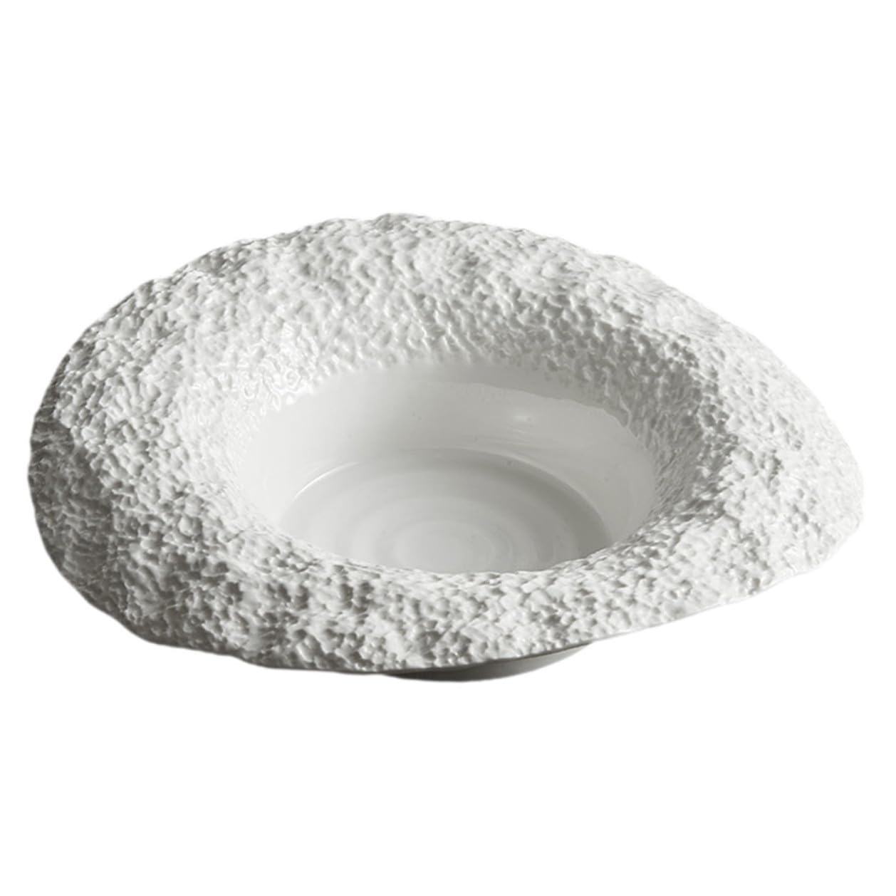 iplusmile Assiette Creuse Céramique Forme Chapeau Motif Roche pour Pâtes et Salades Polyvalente et Résistante pour Cuisine et Service