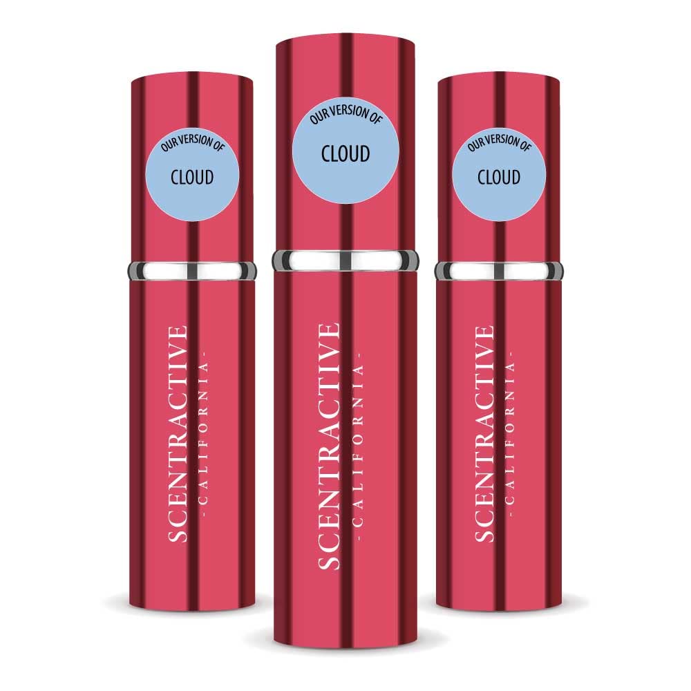 CA Perfume Impression of Cloud For Women Long Lasting Eau de Parfum Spray Refillable Atomizer Bottle 0.17 Fl Oz 5ml (Pack of 3)