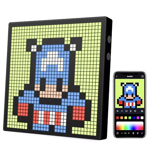 Pixel Display 32x32 LED RGB, Pantalla Pixel Art Smart Programable y Personalizable Desde Móvil,...