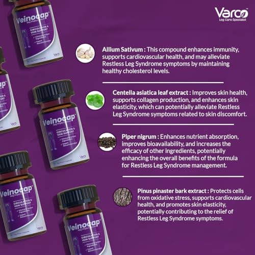 Image of VARCO LEG CARE TOPICAL PHYTO OIL Specialist Topical Phyto Oil & Veinocap Phyto Capsules For Management Of Varicose Veins, Improves Blood Circulation, Reduces Cramps & Swelling Combo