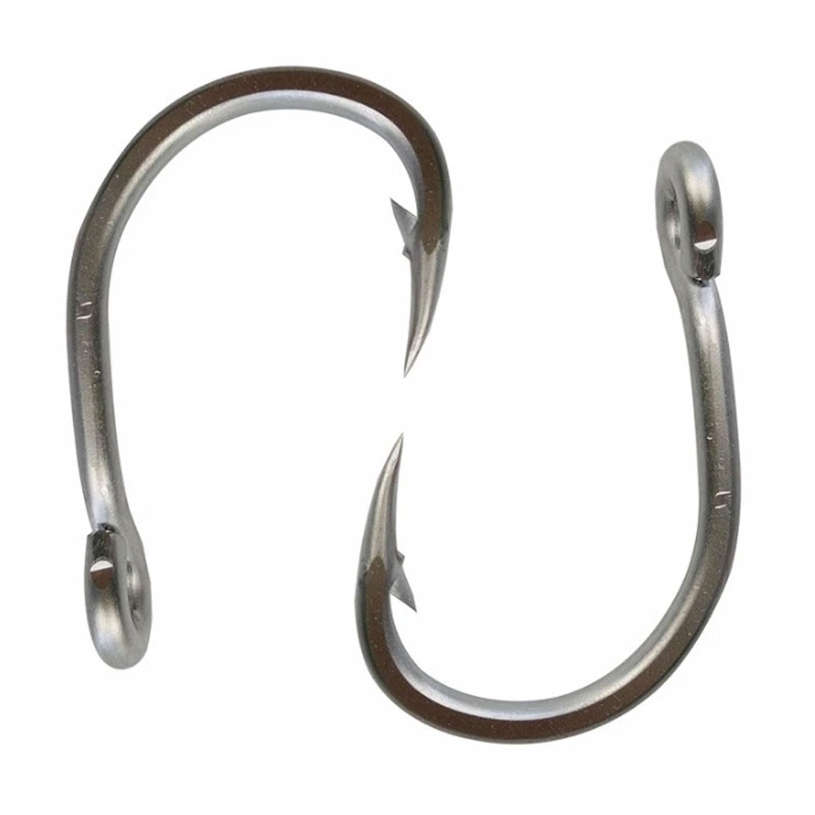 Hameçons de pêche en Acier Inoxydable, 50 pièces, Solides, for Gros gibier, appât for Thon, for Fonte au Bord la rivière et du lac