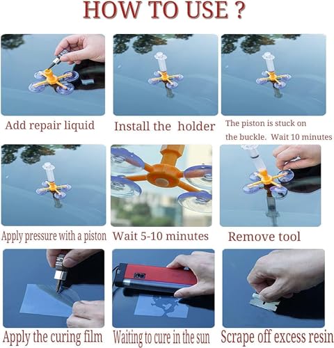 image for Auronp Windshield Repair Kit,Glass Repair Fluid Windshield Crack Repai