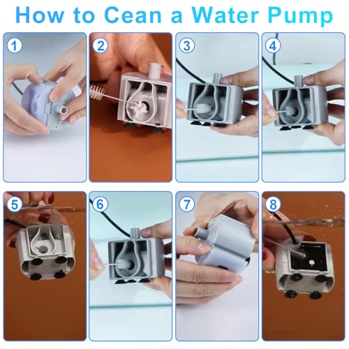 AQXONG Trinkbrunnen für Haustiere aus Edelstahl, 3.2L Trinkbrunnen für Katzen und Hunde mit Vierfach-Filtrationssystem, LED-Licht und Ultra-leiser Wasserpumpe