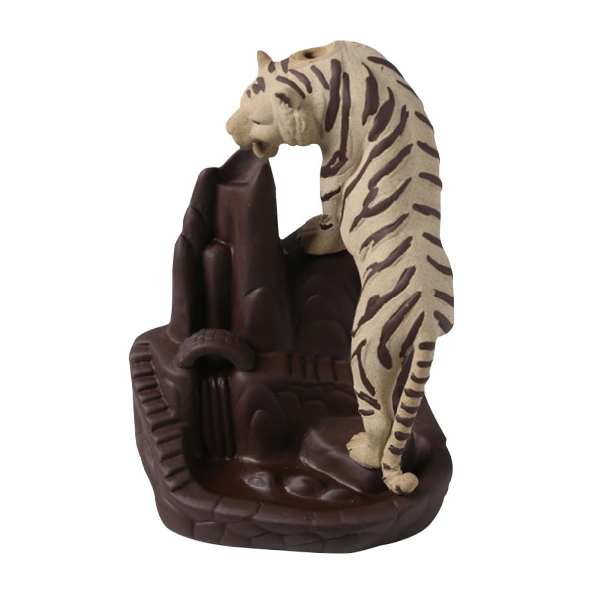 Bruciatore di Incenso Tigre in Sabbia Viola Stile Retrò Elegante