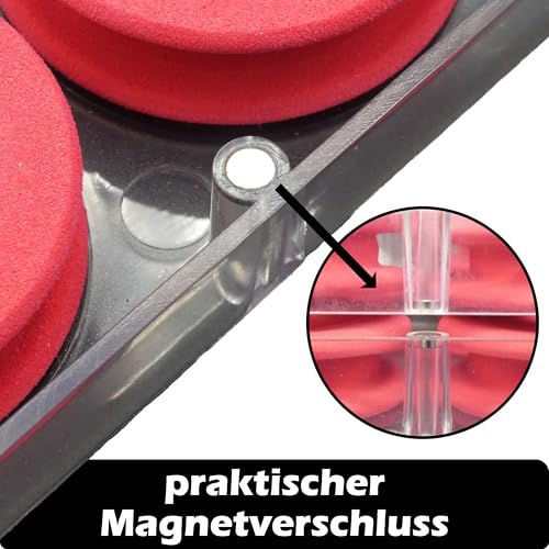 Paradox Fishing Vorfach Box mit 16 Wicklern und Pins - Vorfachaufwickler Vorfach Tasche für Vorfachhaken und Angelhaken