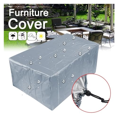 Couverture table de jardin rectangulaire 152x104x74cm bâche imperméable patio - 4
