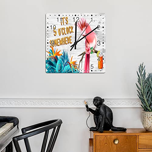 Horloge murale perroquet peinte idée cadeau déco originale - 4