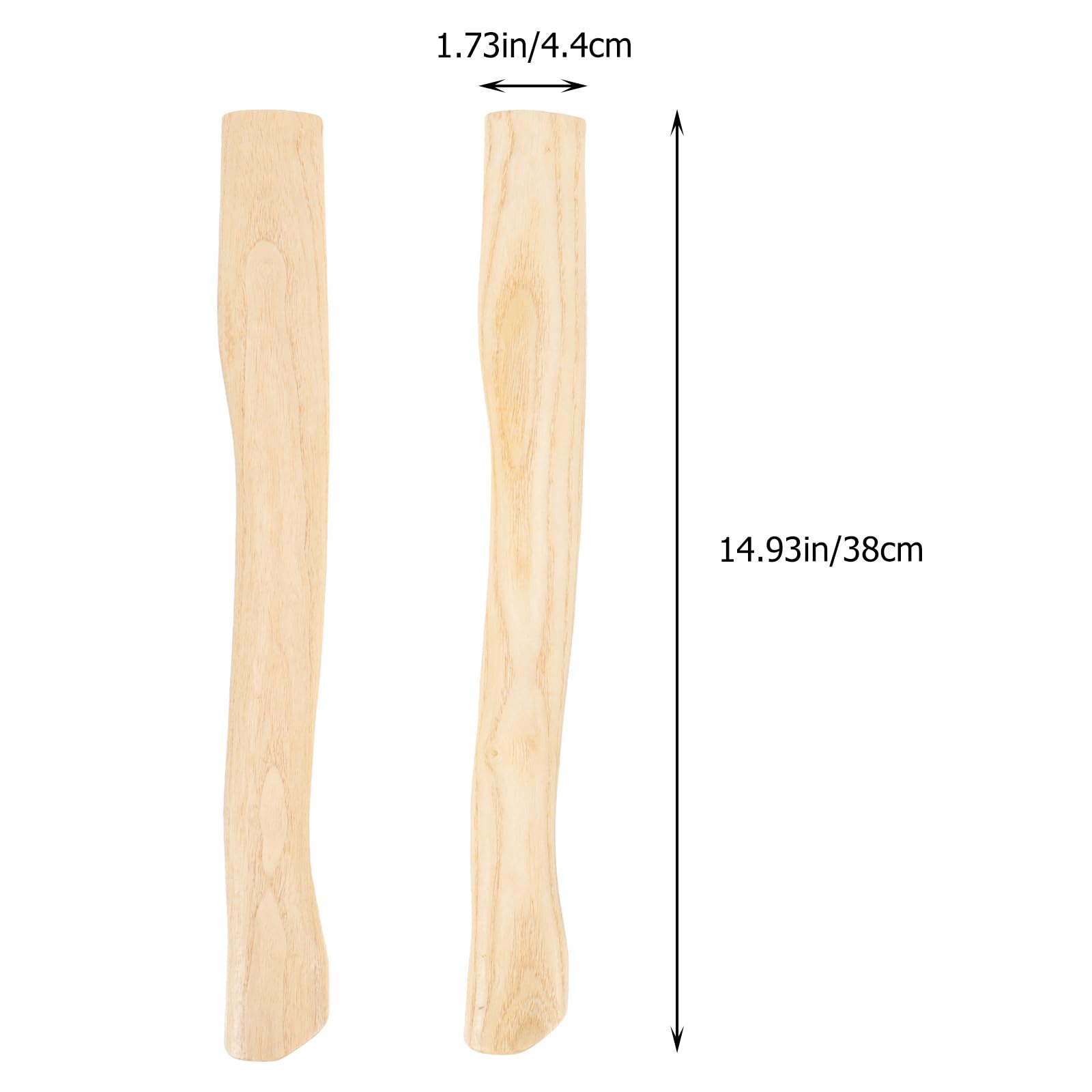 DOITOOL 4 Pcs Hickory Wood Axe Handle Replacement for Camp Axe, Hatchet, Chopping & Splitting Wood