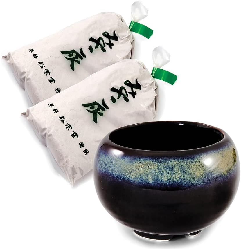 Shoyeido Mountain Mist Incense Bowl with Two Bags of White Ash