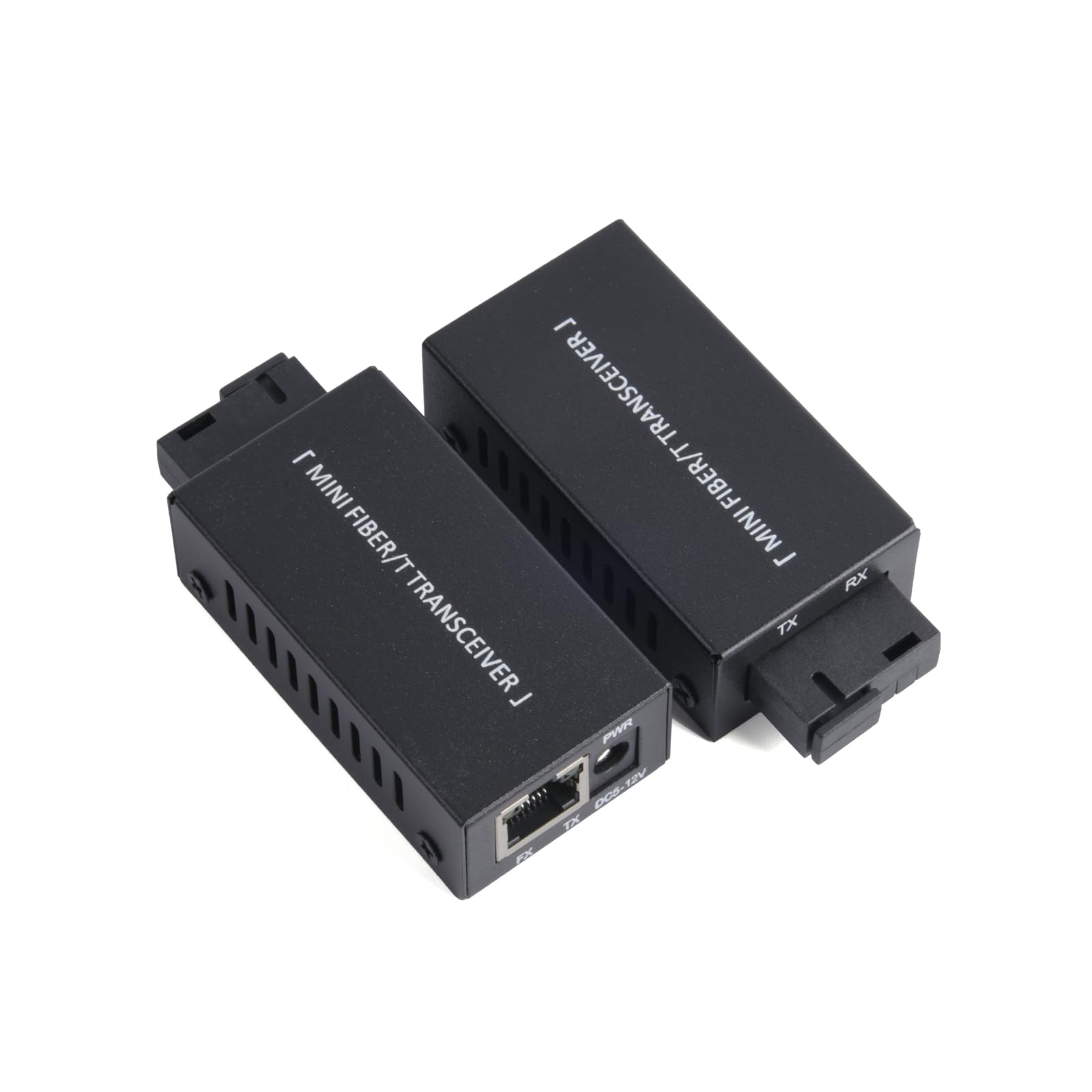 1 para mini Gigabit Fiber Optical Media Converter - 100/1000 Mbps Optic Transceiver SC to RJ45 Ethernet Switch, zasięg 20 km z zasilaczem
