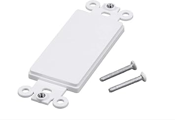 Monoprice Blank Decor Insert - 4x1.4x0.25, with Screws, White