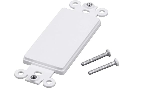 Monoprice Blank Decor Insert - 4x1.4x0.25, with Screws, White