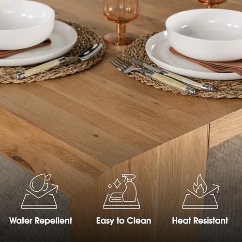 Transformer Table Solid Wood Extendable Dining Table, Natural - image 9