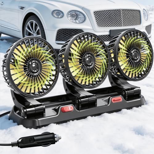 Portable 3-Head Car Cooling Fan