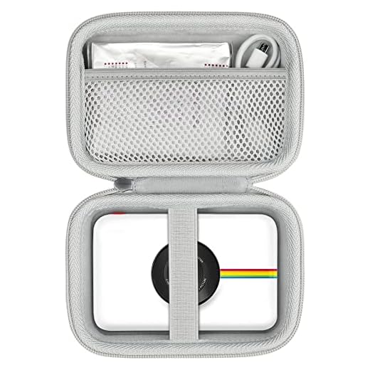 Khanka EVA custodia viaggi borsa portaoggetti per Polaroid Snap Touch 2.0 /Snap Touch Fotocamera digitale a stampa istantanea Zink Zero portatile. (cerniera bianca,solo custodia)